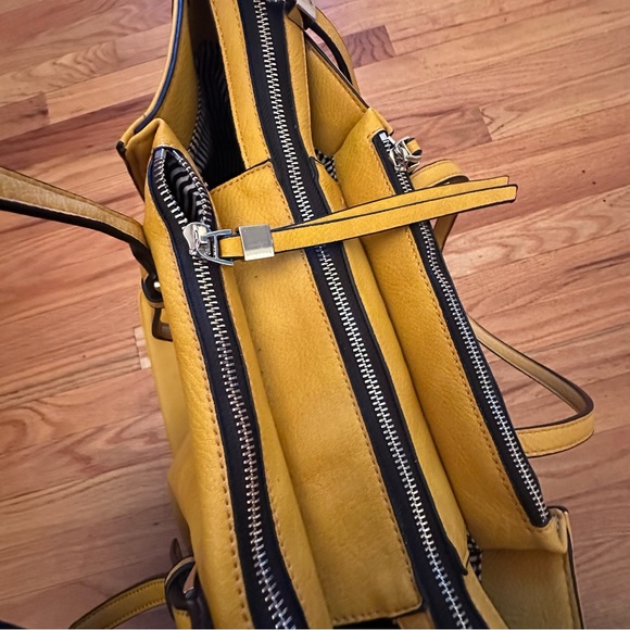 Urban Expressions Yellow Faux Leather Tote Bag - Picture 3 of 5